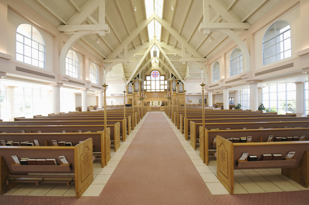 a church interior looking clean