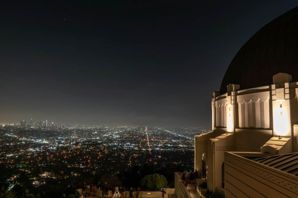 View of Los Angeles from Getty Center in Brentwood. 